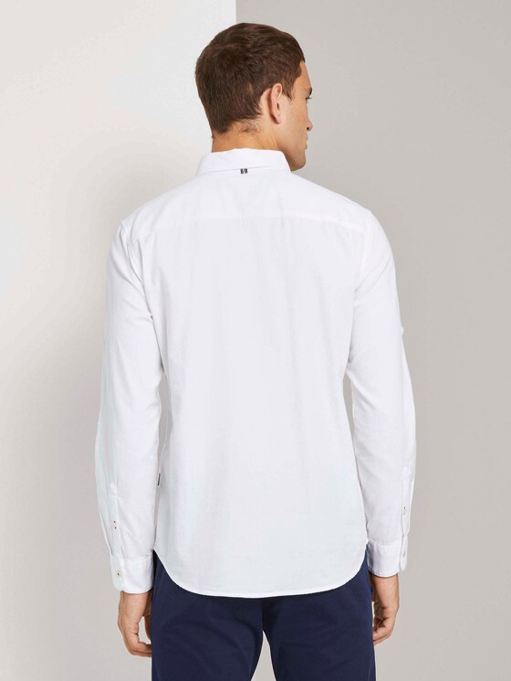 Gemustertes Hemd mit Brusttasche - Männer - White Gemustertes Hemd mit Brusttasche - Männer - White - 2 - TOM TAILOR