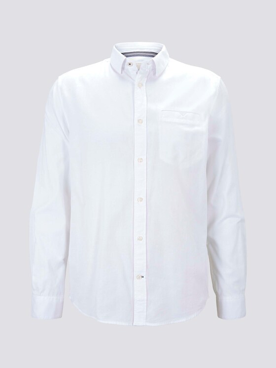 Gemustertes Hemd mit Brusttasche - Männer - White Gemustertes Hemd mit Brusttasche - Männer - White - 7 - TOM TAILOR