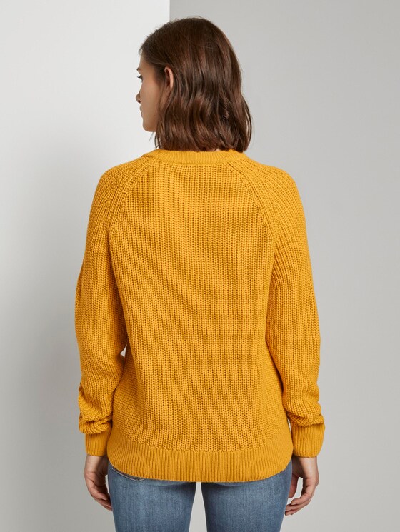 Basic Pullover mit Raglan-Ärmeln - Frauen - Indian Spice Yellow Basic Pullover mit Raglan-Ärmeln - Frauen - Indian Spice Yellow - 2 - TOM TAILOR Denim