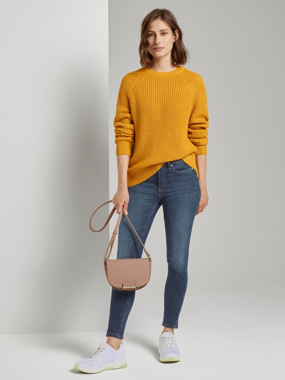 Basic Pullover mit Raglan-Ärmeln - Frauen - Indian Spice Yellow Basic Pullover mit Raglan-Ärmeln - Frauen - Indian Spice Yellow - 3 - TOM TAILOR Denim