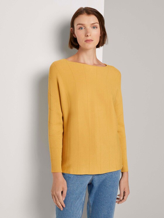 Pullover mit Fledermausärmeln - Frauen - Indian Spice Yellow Pullover mit Fledermausärmeln - Frauen - Indian Spice Yellow - 1 - TOM TAILOR Denim