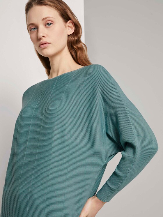 Pullover mit Fledermausärmeln - Frauen - Mineral Stone Blue Pullover mit Fledermausärmeln - Frauen - Mineral Stone Blue - 9 - TOM TAILOR Denim