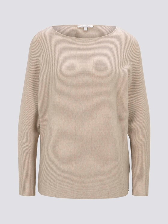 Pullover mit Fledermausärmeln - Frauen - cozy beige melange Pullover mit Fledermausärmeln - Frauen - cozy beige melange - 7 - TOM TAILOR Denim