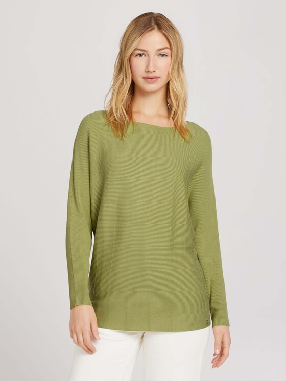 Sweater with bat sleeves - Women - new pea green Sweater with bat sleeves - Women - new pea green - 1 - TOM TAILOR Denim