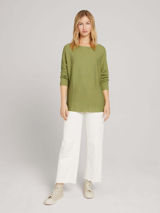 Sweater with bat sleeves - Women - new pea green Sweater with bat sleeves - Women - new pea green - 3 - TOM TAILOR Denim