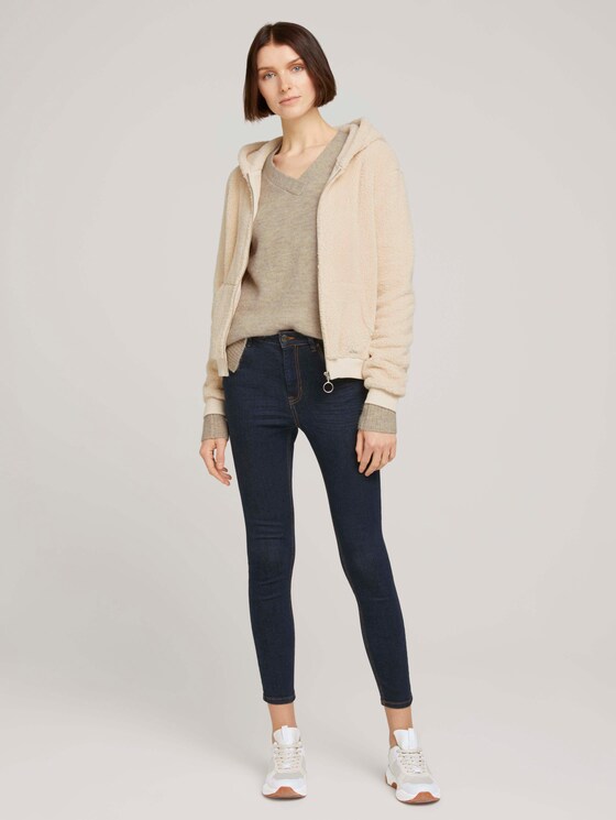 Pullover mit V-Ausschnitt - Frauen - cozy beige melange Pullover mit V-Ausschnitt - Frauen - cozy beige melange - 3 - TOM TAILOR Denim