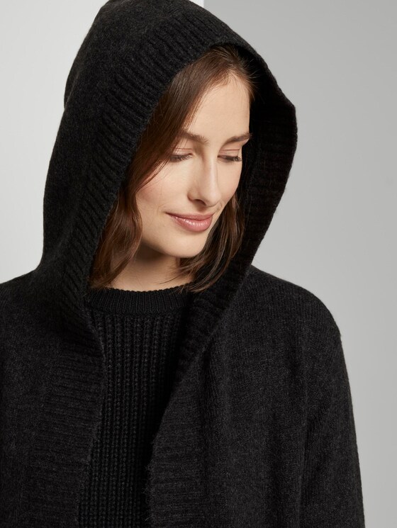 Cardigan mit Kapuze - Frauen - Shale Grey Melange Cardigan mit Kapuze - Frauen - Shale Grey Melange - 10 - TOM TAILOR Denim
