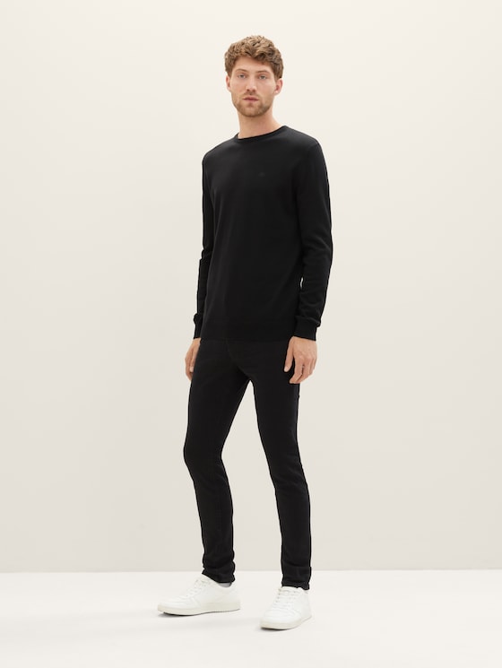 TTTROY Slim Jeans von Men, black black denim