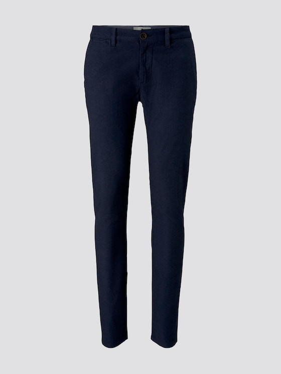 Gemusterte Tavis Slim Chinohose mit Struktur - Männer - blue two tone structure Gemusterte Tavis Slim Chinohose mit Struktur - Männer - blue two tone structure - 7 - TOM TAILOR