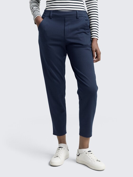 Relaxed Fit Hose mit elastischem Bund von Denim Female, sky captain blue