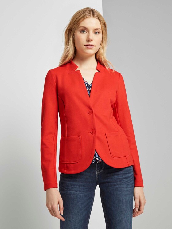 Strukturierter Ottoman Blazer - Frauen - Strong Red Strukturierter Ottoman Blazer - Frauen - Strong Red - 1 - TOM TAILOR