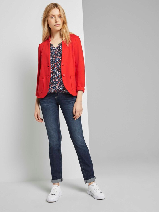 Strukturierter Ottoman Blazer - Frauen - Strong Red Strukturierter Ottoman Blazer - Frauen - Strong Red - 3 - TOM TAILOR
