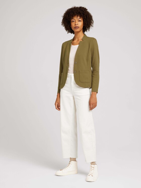 Textured Ottoman blazer - Women - khaki olive Textured Ottoman blazer - Women - khaki olive - 3 - TOM TAILOR