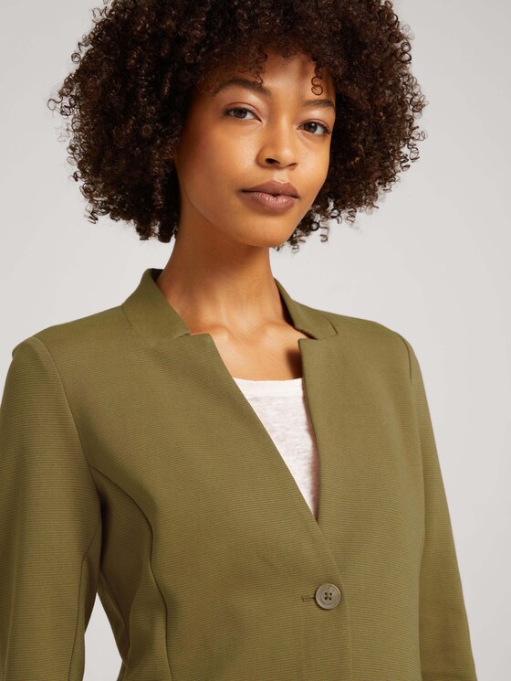 Textured Ottoman blazer - Women - khaki olive Textured Ottoman blazer - Women - khaki olive - 9 - TOM TAILOR