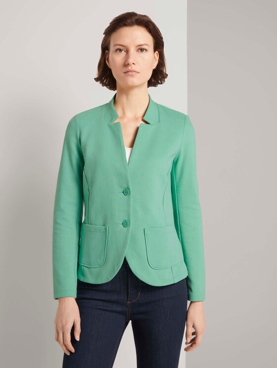 Strukturierter Ottoman Blazer - Frauen - soft leaf green Strukturierter Ottoman Blazer - Frauen - soft leaf green - 1 - TOM TAILOR