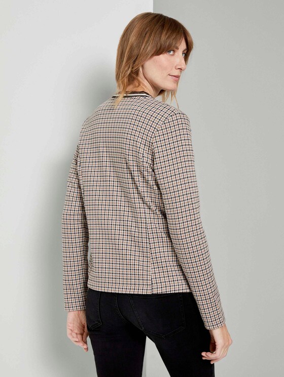 Karierter Jersey-Blazer - Frauen - camel small check Karierter Jersey-Blazer - Frauen - camel small check - 2 - TOM TAILOR