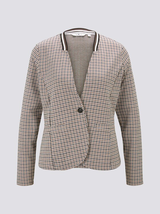 Karierter Jersey-Blazer - Frauen - camel small check Karierter Jersey-Blazer - Frauen - camel small check - 7 - TOM TAILOR