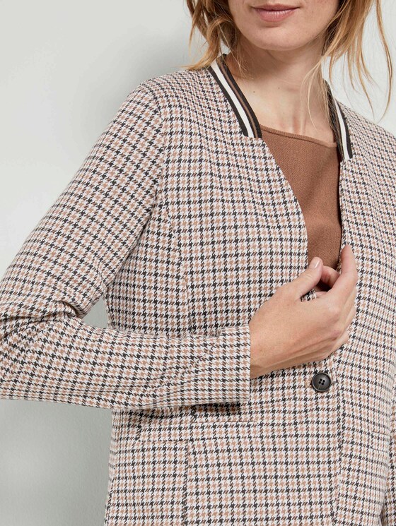 Karierter Jersey-Blazer - Frauen - camel small check Karierter Jersey-Blazer - Frauen - camel small check - 9 - TOM TAILOR