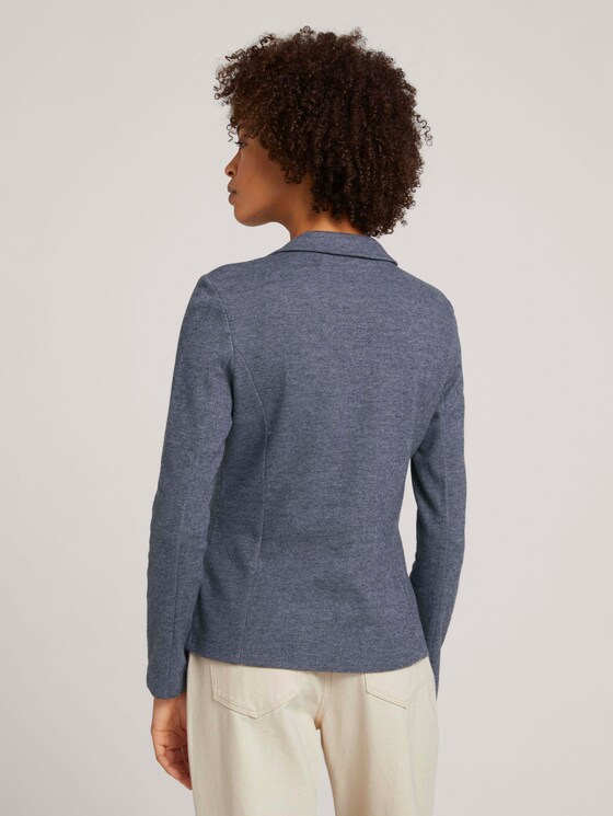 Weicher Blazer mit Paspeltaschen - Frauen - sky captain blue melange Weicher Blazer mit Paspeltaschen - Frauen - sky captain blue melange - 2 - TOM TAILOR