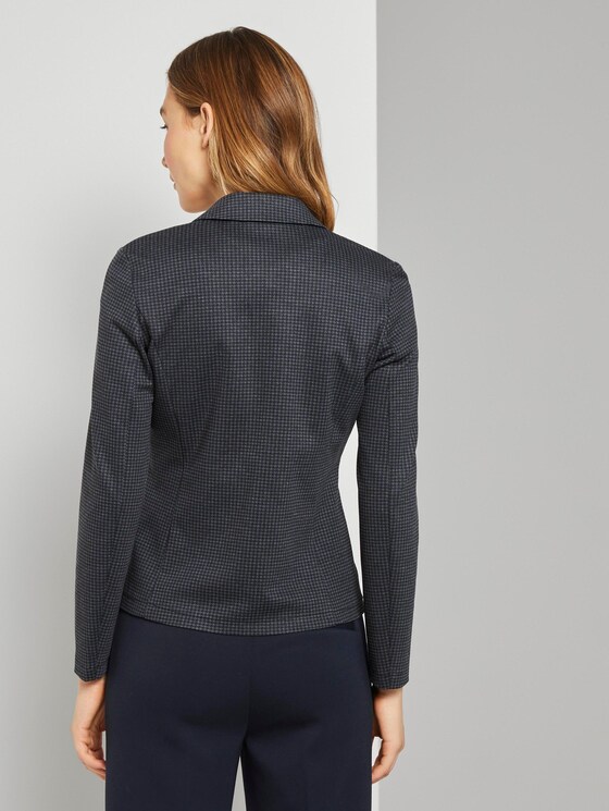 Slim fit blazer with a houndstooth pattern - Women - grey houndtooth check Slim fit blazer with a houndstooth pattern - Women - grey houndtooth check - 2 - TOM TAILOR