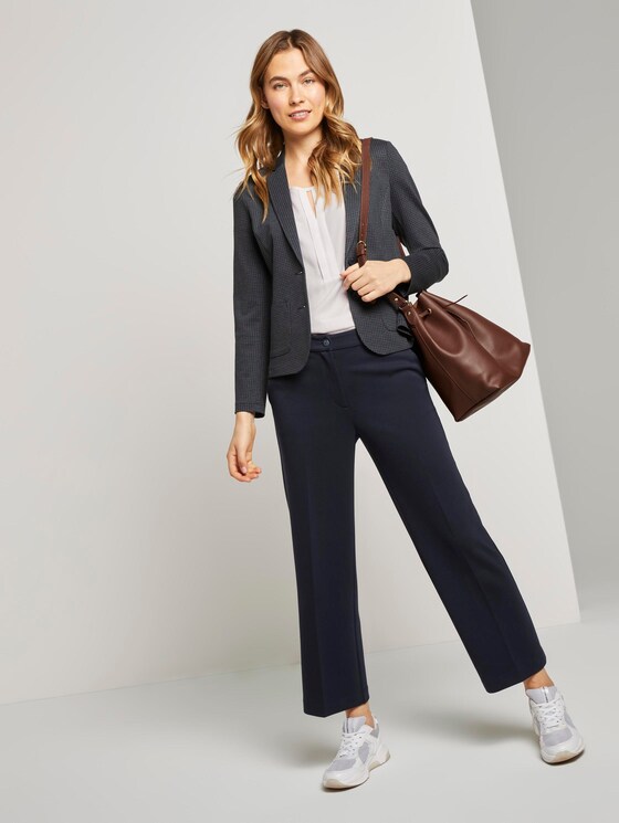 Slim fit blazer with a houndstooth pattern - Women - grey houndtooth check Slim fit blazer with a houndstooth pattern - Women - grey houndtooth check - 3 - TOM TAILOR