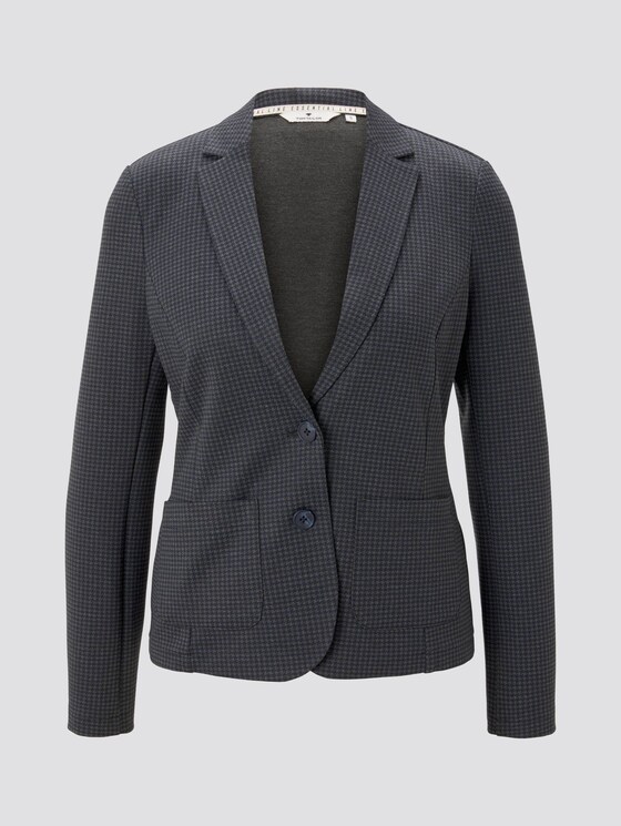 Slim fit blazer with a houndstooth pattern - Women - grey houndtooth check Slim fit blazer with a houndstooth pattern - Women - grey houndtooth check - 7 - TOM TAILOR