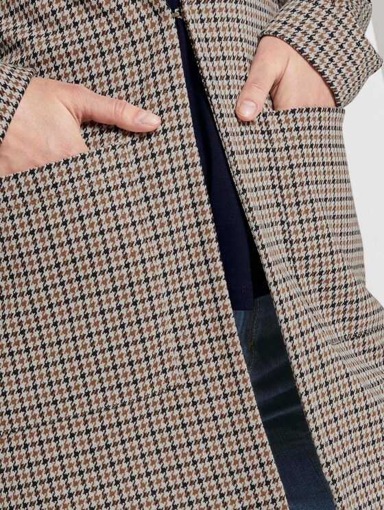 Kragenloser Longblazer im Karomuster - Frauen - camel small check Kragenloser Longblazer im Karomuster - Frauen - camel small check - 9 - TOM TAILOR