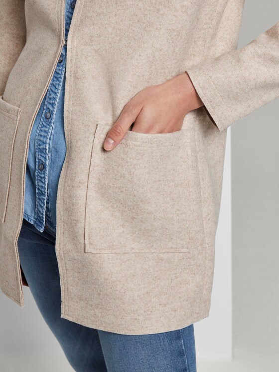 Weicher Longblazer ohne Kragen - Frauen - desert sand melange Weicher Longblazer ohne Kragen - Frauen - desert sand melange - 10 - TOM TAILOR