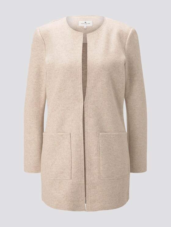 Weicher Longblazer ohne Kragen - Frauen - desert sand melange Weicher Longblazer ohne Kragen - Frauen - desert sand melange - 7 - TOM TAILOR