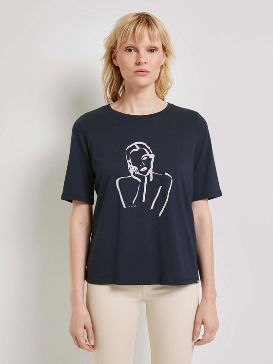 T-Shirt mit Motivprint - Frauen - Sky Captain Blue T-Shirt mit Motivprint - Frauen - Sky Captain Blue - 1 - Mine to five