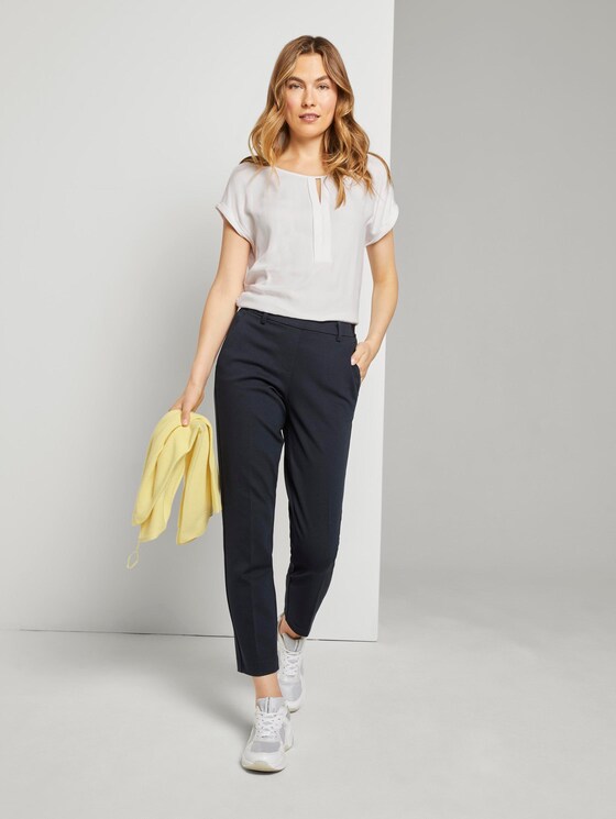 Mia Slim Stoffhose in Ankle-Länge - Frauen - Sky Captain Blue Mia Slim Stoffhose in Ankle-Länge - Frauen - Sky Captain Blue - 3 - TOM TAILOR