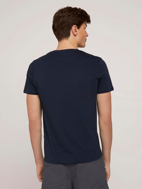 T-Shirt mit Bio-Baumwolle - Männer - Dark Blue T-Shirt mit Bio-Baumwolle - Männer - Dark Blue - 2 - TOM TAILOR