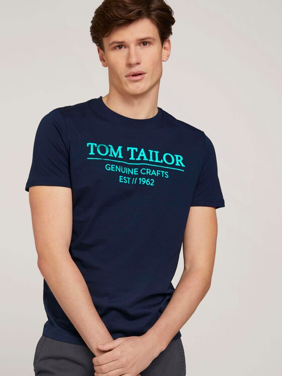 T-Shirt mit Bio-Baumwolle - Männer - Dark Blue T-Shirt mit Bio-Baumwolle - Männer - Dark Blue - 5 - TOM TAILOR