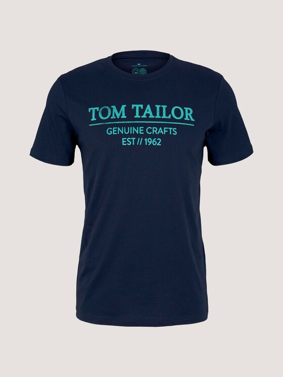 T-Shirt mit Bio-Baumwolle - Männer - Dark Blue T-Shirt mit Bio-Baumwolle - Männer - Dark Blue - 7 - TOM TAILOR