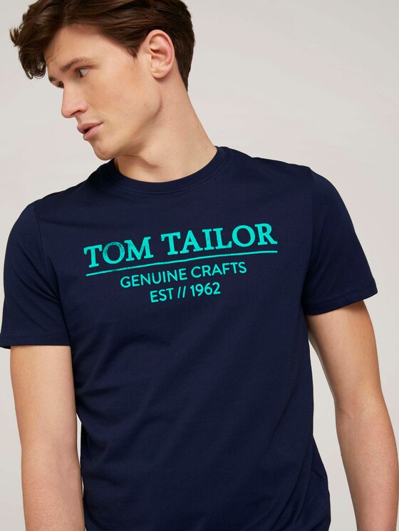T-Shirt mit Bio-Baumwolle - Männer - Dark Blue T-Shirt mit Bio-Baumwolle - Männer - Dark Blue - 9 - TOM TAILOR
