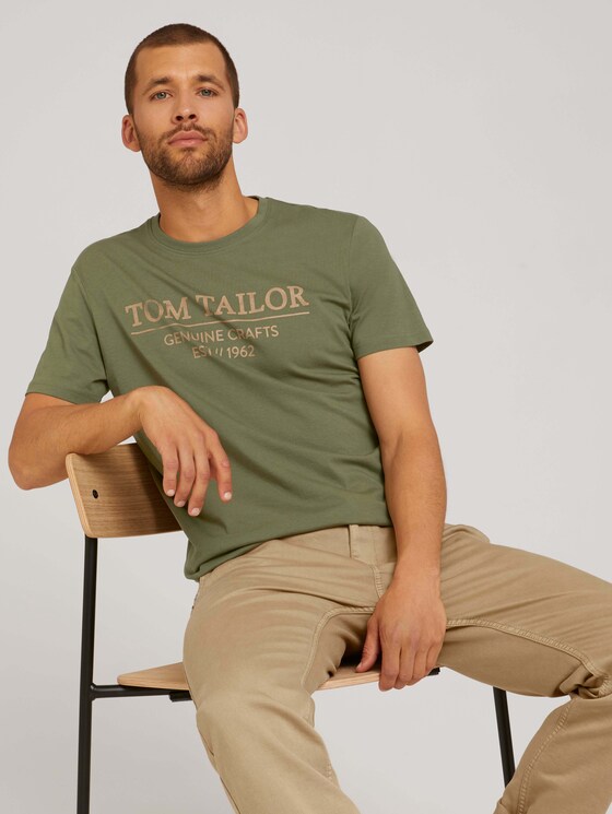 T-Shirt mit Bio-Baumwolle - Männer - Oak Leaf Green T-Shirt mit Bio-Baumwolle - Männer - Oak Leaf Green - 5 - TOM TAILOR
