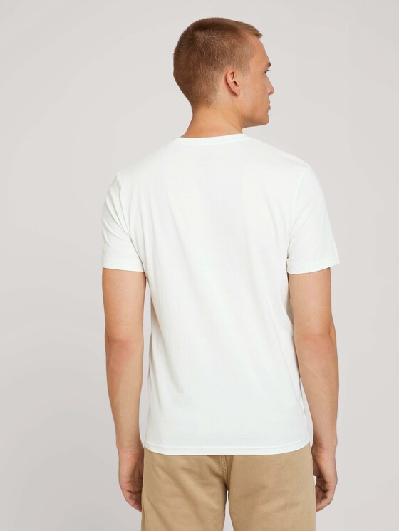 T-Shirt mit Bio-Baumwolle - Männer - Off White T-Shirt mit Bio-Baumwolle - Männer - Off White - 2 - TOM TAILOR