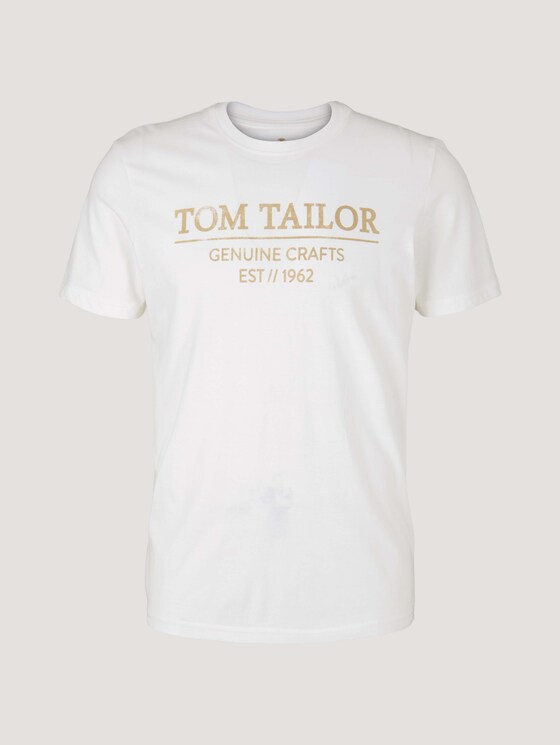 T-Shirt mit Bio-Baumwolle - Männer - Off White T-Shirt mit Bio-Baumwolle - Männer - Off White - 7 - TOM TAILOR