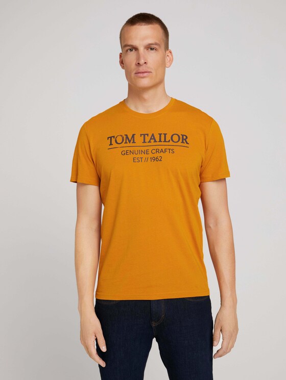 T-Shirt mit Bio-Baumwolle - Männer - Flame Brown T-Shirt mit Bio-Baumwolle - Männer - Flame Brown - 1 - TOM TAILOR