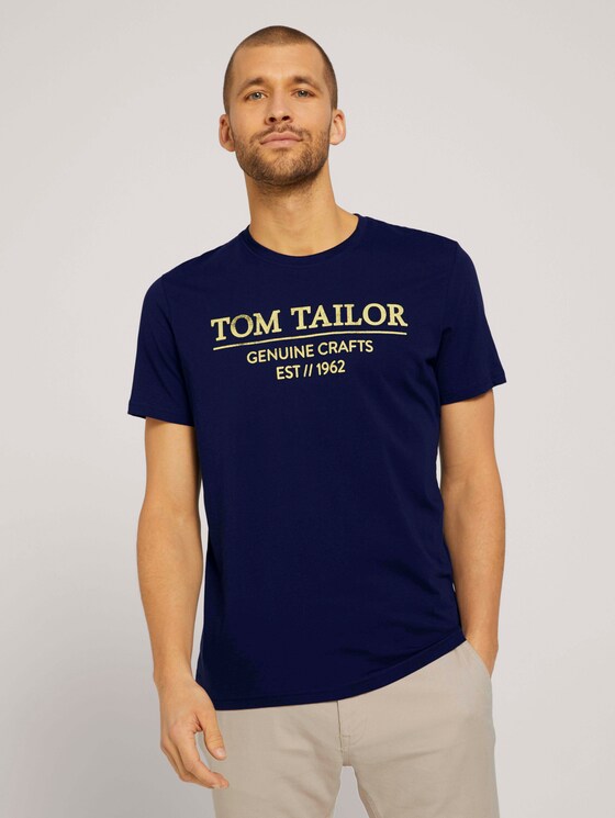T-Shirt mit Bio-Baumwolle - Männer - Sailor Blue T-Shirt mit Bio-Baumwolle - Männer - Sailor Blue - 1 - TOM TAILOR