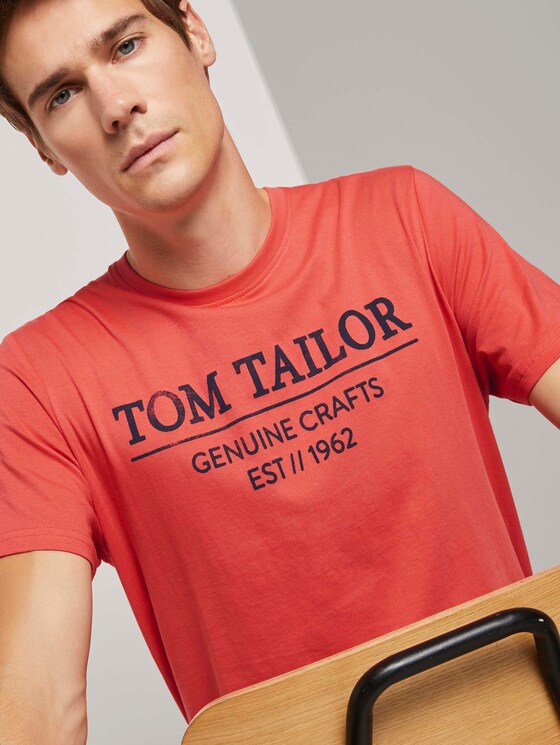 T-Shirt mit Bio-Baumwolle - Männer - Plain Red T-Shirt mit Bio-Baumwolle - Männer - Plain Red - 9 - TOM TAILOR