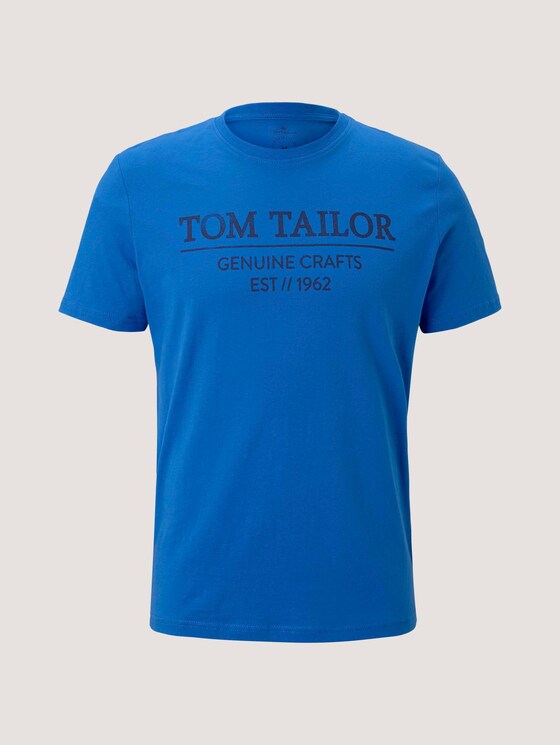 T-Shirt mit Logo-Print - Männer - Electric Blue T-Shirt mit Logo-Print - Männer - Electric Blue - 7 - TOM TAILOR