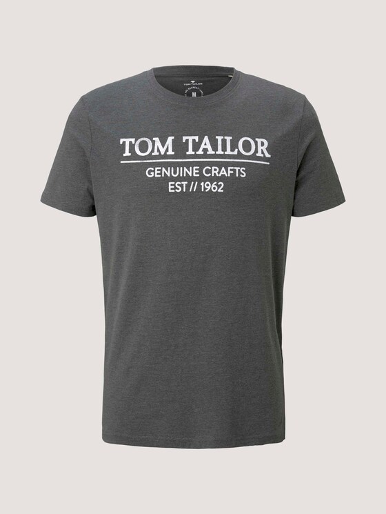 T-Shirt mit Logo-Print - Männer - Anthracite T-Shirt mit Logo-Print - Männer - Anthracite - 7 - TOM TAILOR