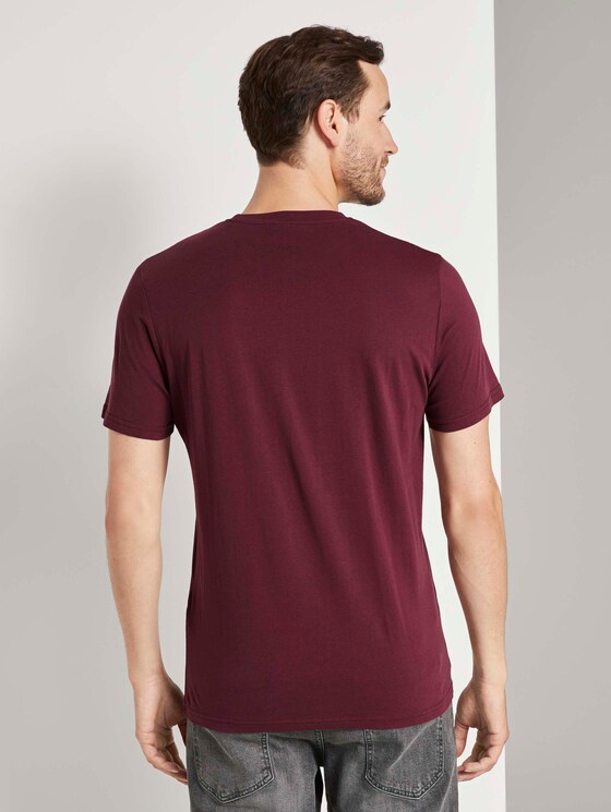 T-Shirt mit Bio-Baumwolle - Männer - Dusty Wildberry Red T-Shirt mit Bio-Baumwolle - Männer - Dusty Wildberry Red - 2 - TOM TAILOR