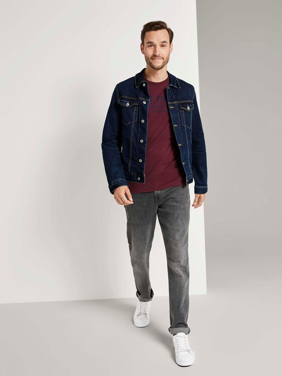 T-Shirt mit Bio-Baumwolle - Männer - Dusty Wildberry Red T-Shirt mit Bio-Baumwolle - Männer - Dusty Wildberry Red - 3 - TOM TAILOR