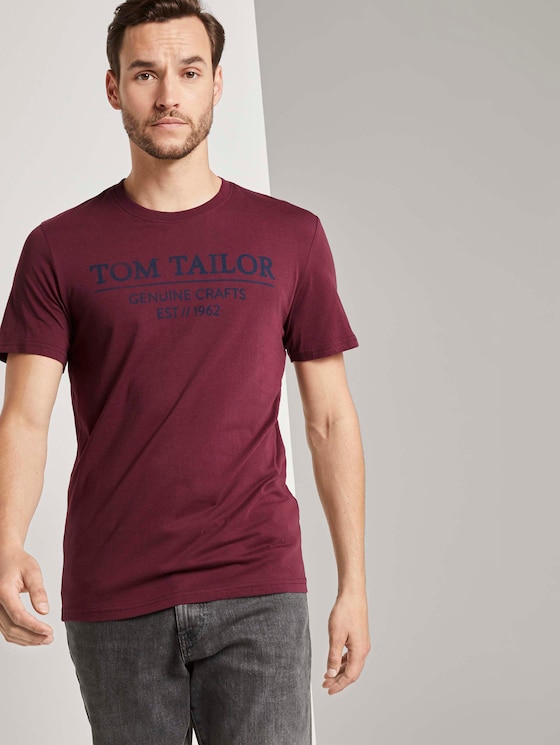 T-Shirt mit Bio-Baumwolle - Männer - Dusty Wildberry Red T-Shirt mit Bio-Baumwolle - Männer - Dusty Wildberry Red - 5 - TOM TAILOR