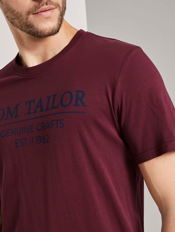 T-Shirt mit Bio-Baumwolle - Männer - Dusty Wildberry Red T-Shirt mit Bio-Baumwolle - Männer - Dusty Wildberry Red - 9 - TOM TAILOR