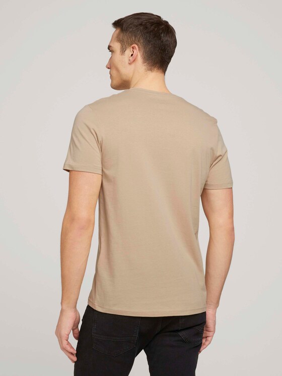 T-Shirt mit Bio-Baumwolle - Männer - Sandy Beige T-Shirt mit Bio-Baumwolle - Männer - Sandy Beige - 2 - TOM TAILOR