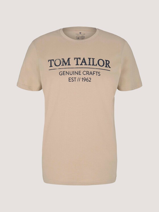 T-Shirt mit Bio-Baumwolle - Männer - Sandy Beige T-Shirt mit Bio-Baumwolle - Männer - Sandy Beige - 7 - TOM TAILOR