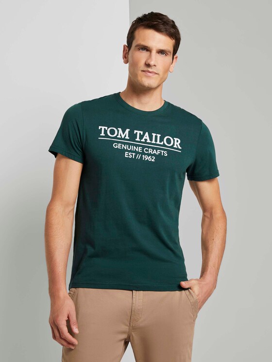 T-Shirt mit Logo-Print - Männer - Stroke Green T-Shirt mit Logo-Print - Männer - Stroke Green - 1 - TOM TAILOR